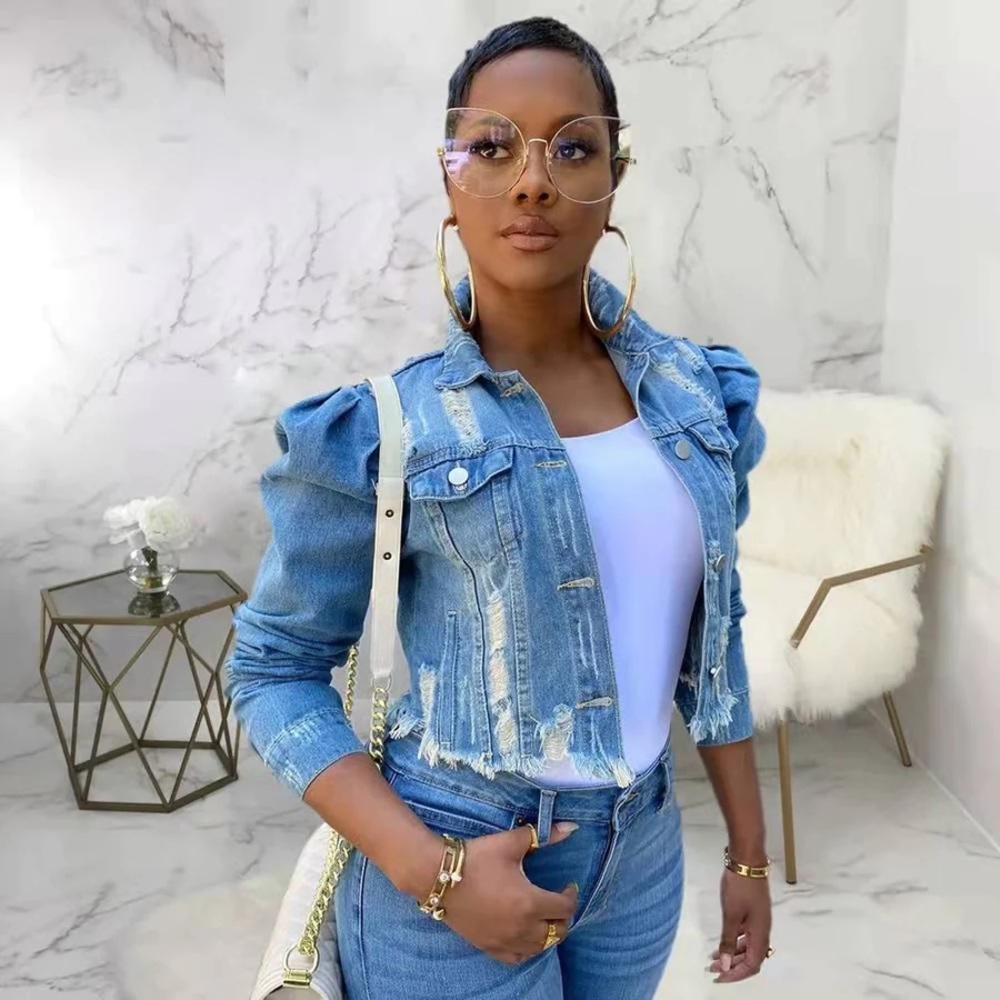 MEDIUM AND LONG DENIM JACKET FOR WOMEN